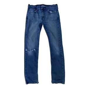 HOLLISTER Epic Flex Slim Straight Mid Rise Denim Jeans Men's 31 x 32 Distressed